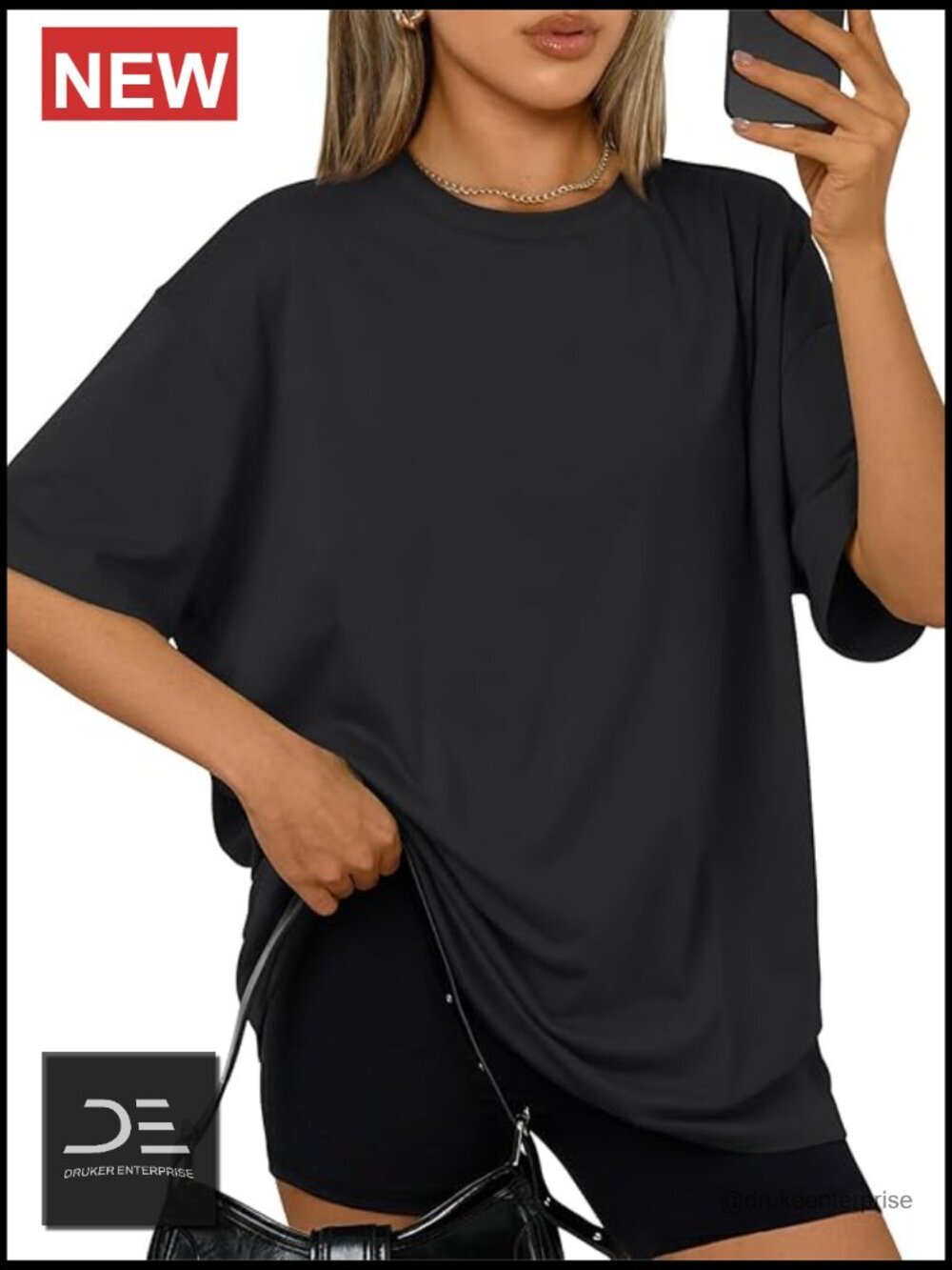Oversized Summer T-Shirt Short Sleeve Workout Top Soft Breathable
